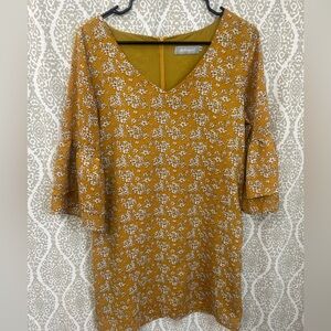 Floral Mustard Dress